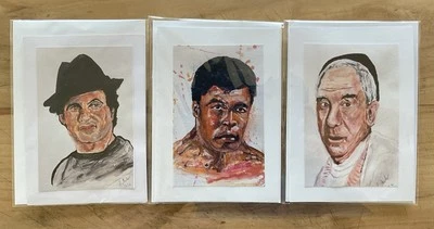 Tarjetas de felicitación de personajes de Rocky y Muhammad Ali, pack de 3 Foto 1 de 2