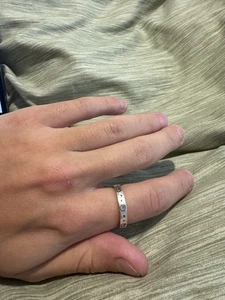 Gucci  Ring , Ghost ,  4mm  Sterling Silver,  Size 9 - Picture 1 of 5