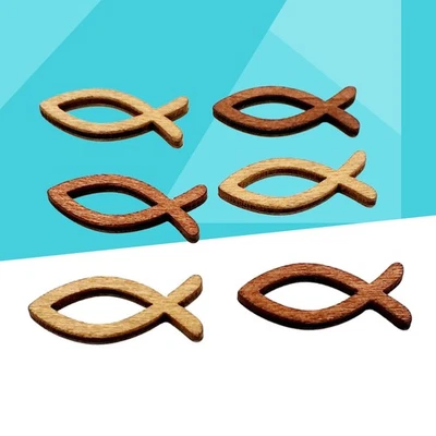  30 Pcs Cartoon Animal Buttons Clothes Fish Pattern Wood for Crafts - Image 1 of 4