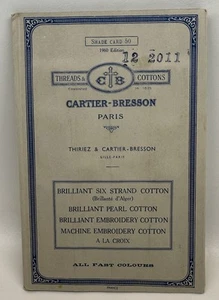 Cartier Bresson Paris Embroidery Thread Shade Card 50 1960 Edition - Picture 1 of 13