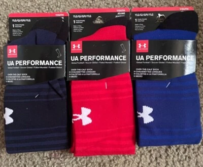 Calcetines Under Armour UA Performance Fútbol Sobre la pantorrilla Talla Juvenil Grande (1-4) Foto 1 de 2