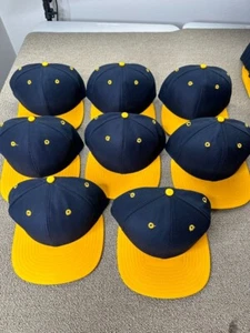 Lote de sombreros en blanco New Era (8) Snapback azul marino amarillo Michigan Wolverines S-M de colección - Imagen 1 de 7