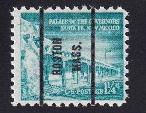 1031A Palace of the Governors 1 ¼ c Bur Precancel “Boston Mass.” PSS-71 MNH OG - Image 1 of 1