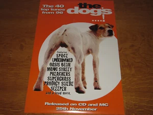 THE DOGS BOLLOCKS - ORIGINAL UK PROMO POSTER (OASIS BLUR PRODIGY SUEDE BRITPOP) - Picture 1 of 3