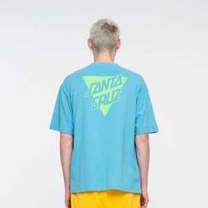 Santa Cruz T-Shirt Stacked Strip Reverse SKATE T-Shirt Blue M STREET WEAR SC prc - Picture 1 of 8