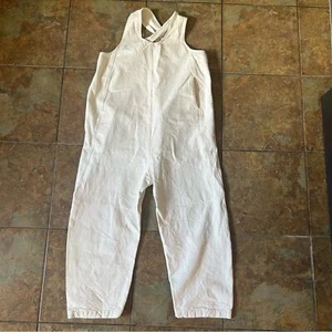 Caron Callahan Damen Utility Cargo Overall Medium Baumwolle Creme Lagenlook - Bild 1 von 7