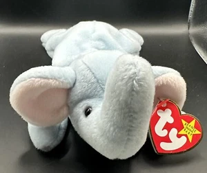 Rare Ty Beanie Baby Peanut The Elephant Light Blue Pvc Pellets TAG ERROR-1995 - Picture 1 of 7