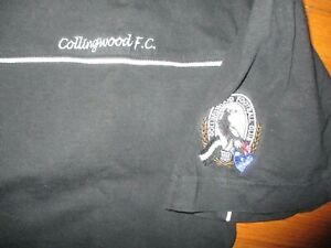 Black COLLINGWOOD F.C. MAGPIES Jersey Shirt Large AFL