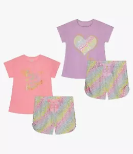 Sleep On It Girls Pajamas Short Sets 4 Piece Tank Top and Short Sleeve Summer….. - Picture 1 of 3