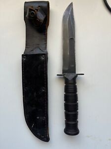 US CAMILLUS NY FIXED BLADE KNIFE SOLID MILITARY FIGHTING KNIFE W/SHEATH NoReserv