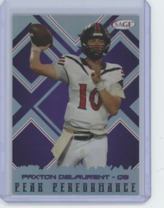 Paxton Delaurent Peak Performance Silver Purple 2025 Sage Football #PK-PD - Picture 1 of 2