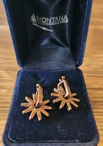 Montana Silversmiths Earrings Womens Spur Topaz Crystal ER60921 - Picture 1 of 5
