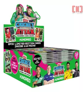 Topps Cricket Attax 2022 The Hundred Trading Cards Sealed Box 24 Booster Packs - Picture 1 of 1