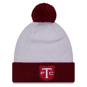 Men's New Era White Toronto FC Jersey Hook Cuff Knit Hat with Pom - Picture 1 of 2