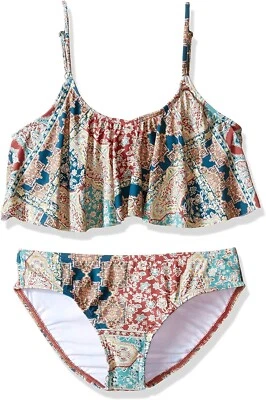 O'NEILL Niñas 184753 Parker Volantes Top Dos Piezas Bikini Conjunto Traje de Baño Talla 4 Foto 1 de 2
