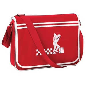 Unisex Ska Man Retro Messenger Bag With Embroidered Logo. Ska. Two Tone. Mod - Picture 1 of 7