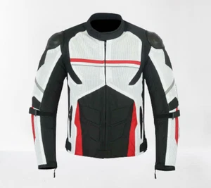 Handmade Men’s Moto GP Jacket, Motorcycle Leather Protections Padded Jacket - Picture 1 of 3
