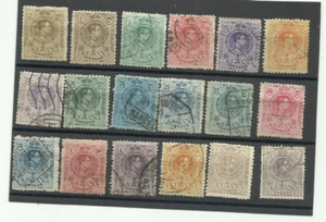 ESPAÑA.SELLOS USADOS ALFONSO XIII DE 1909-1922.TIPO MEDALLÓN. - Imagen 1 de 2