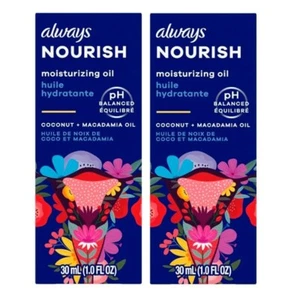 Always Nourish, Moisturizing Oil, Coconut + Macadamia Oil 1 fl oz, Pack of 2 - Picture 1 of 3