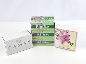 Vintage Lot 3 Bars of Soap 1 Camay, 3 Palmolive, 1 Freesia Moisturizing Body - Picture 1 of 6