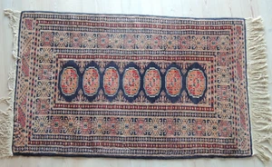 Teppich Orient Perser Schurwolle Handgeknüpft Alt Stilvoll 153 x 95 cm - Bild 1 von 4