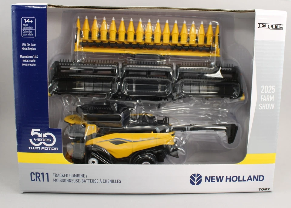 2025 FARM SHOW ERTL 1:64 *NEW HOLLAND* CR11 COMBINE w/TRACKS *PRESTIGE* NIB - Image 1 of 1