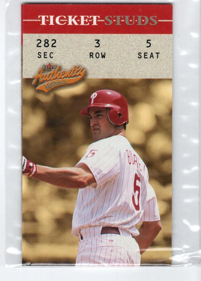 2003 Fleer Authentix Ticket Studs #10 Pat Burrell - Image 1 of 1