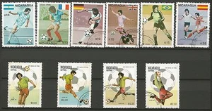 COUPE DU MONDE DE FOOTBALL Espagne 82 Nicaragua 10 timbres oblitérés /T263 - Picture 1 of 1