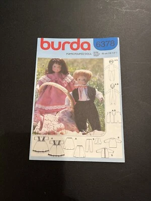 BURDA #6378 - 16½" BOY & GIRL DOLL & CLOTHING PATTERN - Image 1 of 3