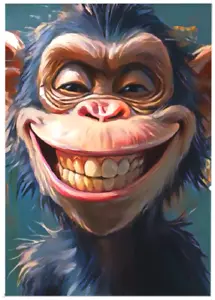 MONKEYIN' AROUND & SMILIN' * ACEO personalizado * novedad divertida * tarjeta de arte * ATC - Imagen 1 de 2