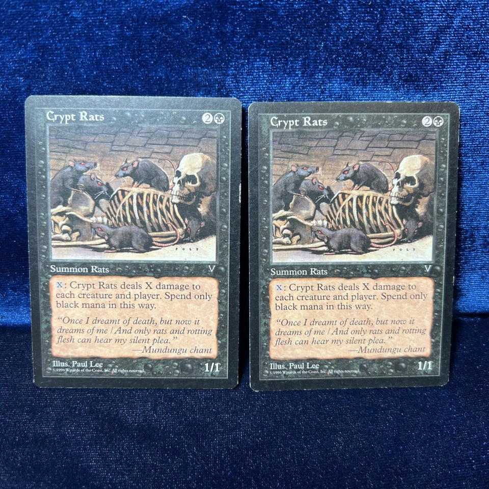 Crypt Rats Visions Mtg Magic The Gathering Card 2 - Image 1 of 4