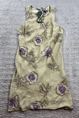 Wild Fable Women's Size Small Sleeveless Mini Slip Dress Green Floral - Image 1 of 4