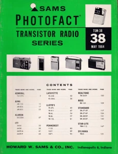Manual de servicio de transistores Sams TSM 38 esquemas de fotodatos encuadernados tempranos - Imagen 1 de 1