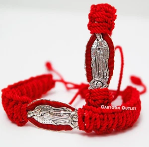 1 pc Our Lady Of Guadalupe Charm Red Rope Bracelet Virgen De Guadalupe Pulsera - Picture 1 of 5