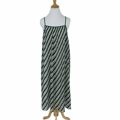 Maxi Vestido Diane Von Furstenberg Acordeón Mujer Talla XXS Rayas Forrado Gasa Foto 1 de 4