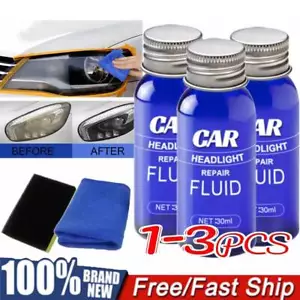 Car Headlight Restoration Set Fluid Repair Kit Plastic Light Polish Cleaner HOT - Picture 1 of 7