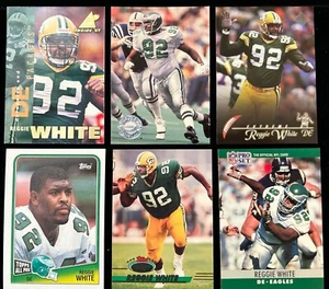 Reggie White (HOF) 6 Card Lot - 1988 Topps, etc. - NFL Packers & Eagles (NM) - Picture 1 of 14