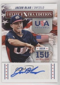 2014 Panini Elite Extra Edition USA Baseball 15U Signatures /199 Jacob Blas Auto