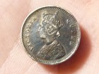 Antique Victoria BRITISH RAJ Coins turned into Cufflink Button Badge Stud #BB12