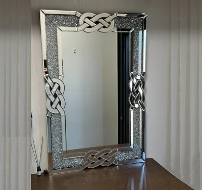 Luxus Wandspiegel Kristall Rahmen Spiegel Hängespiegel Flurspiegel 100*70cm Deko - Bild 1 von 4