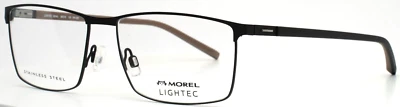 MOREL LIGHTEC 8244L NN020 Black Mens Rectangle Eyeglasses 56-16-145 B:36 - Image 1 of 4