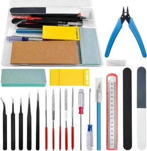 Kit de herramientas modelo profesional de 20 piezas modelador conjunto básico de artesanía hobby...  - Imagen 1 de 8