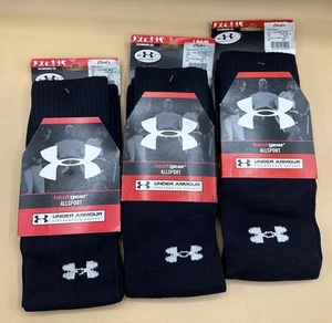 Under Armour All sport Heatgear Midnight Navy Socks Size XL - 3 Pairs - Picture 1 of 4