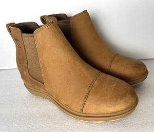 Sorel Evie II CHELSEA wasserdichte Leder Wildleder Stiefelette Plateau braun Gr. 6 - Bild 1 von 11