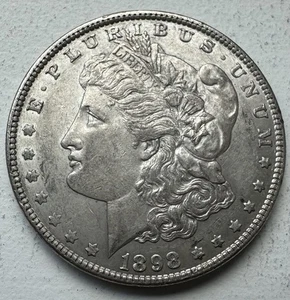 1898 Morgan Silver Dollar Coin Silver - INV#7843 - Picture 1 of 2