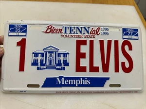 1-ELVIS Tennessee License Plate Souvenir Metal 19877 Elvis Presley NOS, Full - Bild 1 von 9