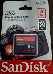 BRAND NEW SanDisk Ultra CompactFlash 8 GB Memory Card 30MB/s (SDCFH-008G-AW46) - Picture 1 of 2