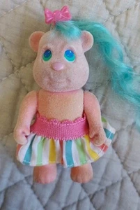 Tyco Bitsy Bears 90s Beary Happy Bear Vintage Flocado Oso Difuso 4 Pulgadas - Imagen 1 de 4