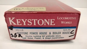 HO Keystone Loco Works Kit 118 Power House & Boiler House Wood Craftsman Kit - Imagen 1 de 9