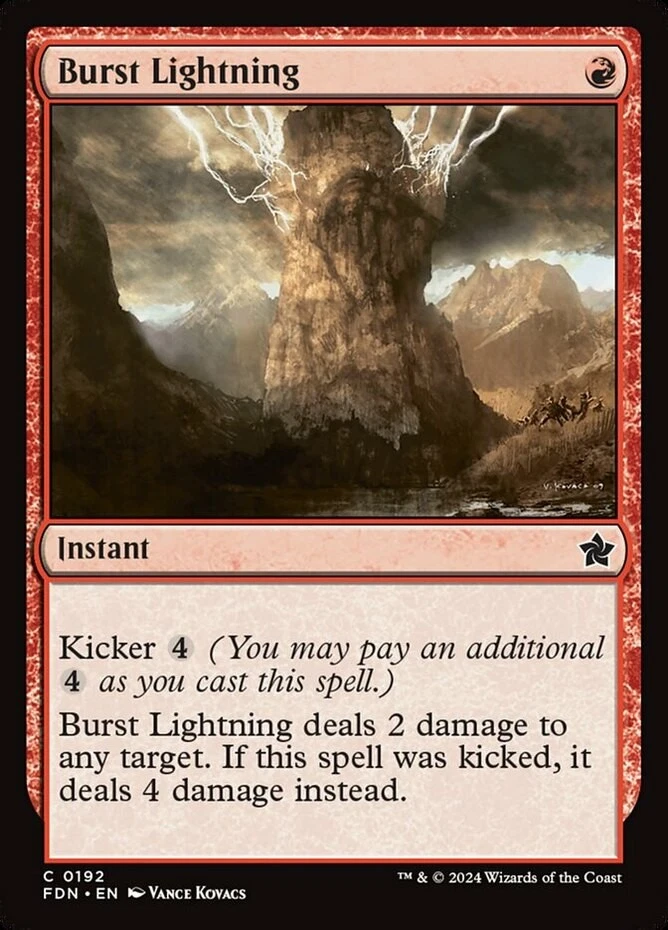 x1 Burst Lightning - Foundations - NM - MTG - Image 1 of 1